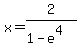 x+=2%2F+%281-e%5E4%29