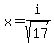 x+=i%2Fsqrt%2817%29