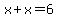 x++%2Bx+=+6