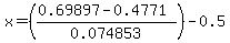 x++=%28%280.69897-0.4771%29%2F0.074853%29-0.5