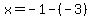 x++=+-1-%28-3%29
