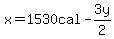x++=+1530cal+-+3y%2F2