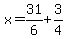 x++=+31%2F6%2B3%2F4