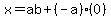 x++=+ab+%2B+%28-a%29%280%29