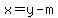 x++=+y-m