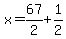 x++=67%2F2%2B1%2F2