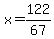 x+++=+122%2F67
