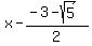 x+-+%28-3+-+sqrt%285%29%29%2F2