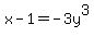x+-+1+=+-3y%5E3