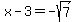x+-+3+=+-sqrt%287%29