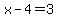 x+-+4+=+3