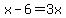 x+-+6+=+3x