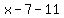 x+-+7+-+11