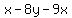 x+-+8y+-+9x