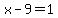 x+-+9+=+1