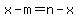 x+-+m+=+n+-+x