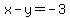 x+-+y+=+-3