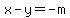 x+-+y+=+-m