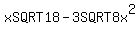 x+SQRT+18+-+3+SQRT8x%5E2