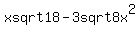 x+sqrt+18+-+3+sqrt+8x%5E2