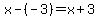 x-%28-3%29=x%2B3