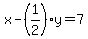 x-%281%2F2%29y=7