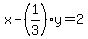 x-%281%2F3%29y=2