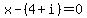 x-%284%2Bi%29=0
