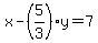 x-%285%2F3%29y=7