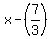 x-%287%2F3%29