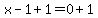 x-1%2B1=0%2B1