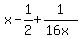 x-1%2F2%2B1%2F%2816x%29