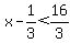 x-1%2F3%3C16%2F3