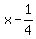 x-1%2F4