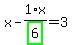x-1%2Fhighlight_green%28+6+%29%2Ax=3