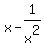 x-1%2Fx%5E2