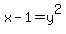 x-1=+y%5E2