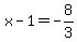 x-1=-8%2F3