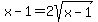 x-1=2sqrt%28x-1%29