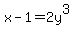 x-1=2y%5E3