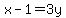 x-1=3y