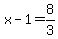 x-1=8%2F3