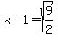 x-1=sqrt%289%2F2%29