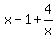 x-1+%2B+4%2Fx