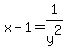 x-1+=+1%2Fy%5E2