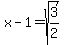 x-1+=+sqrt%283%2F2%29