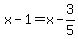 x-1+=+x-3%2F5+