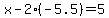 x-2%28-5.5%29=5