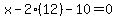 x-2%2812%29-10=0