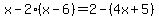 x-2%28x-6%29=2-%284x%2B5%29